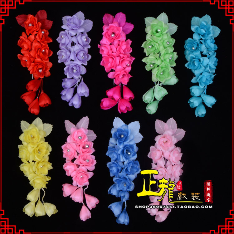 中山鬓花头饰小花头花 真丝绢花